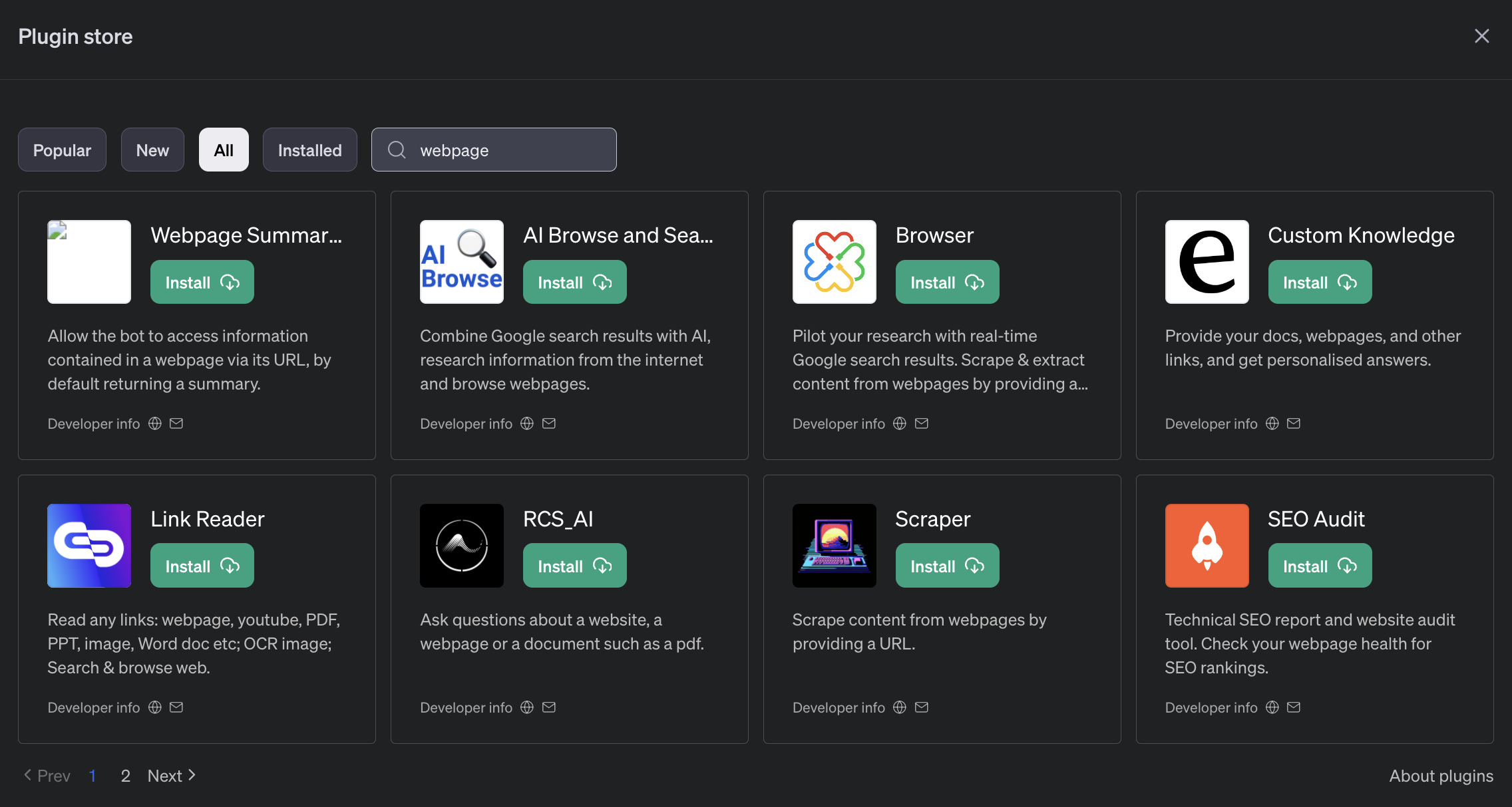 openai plugins store 1