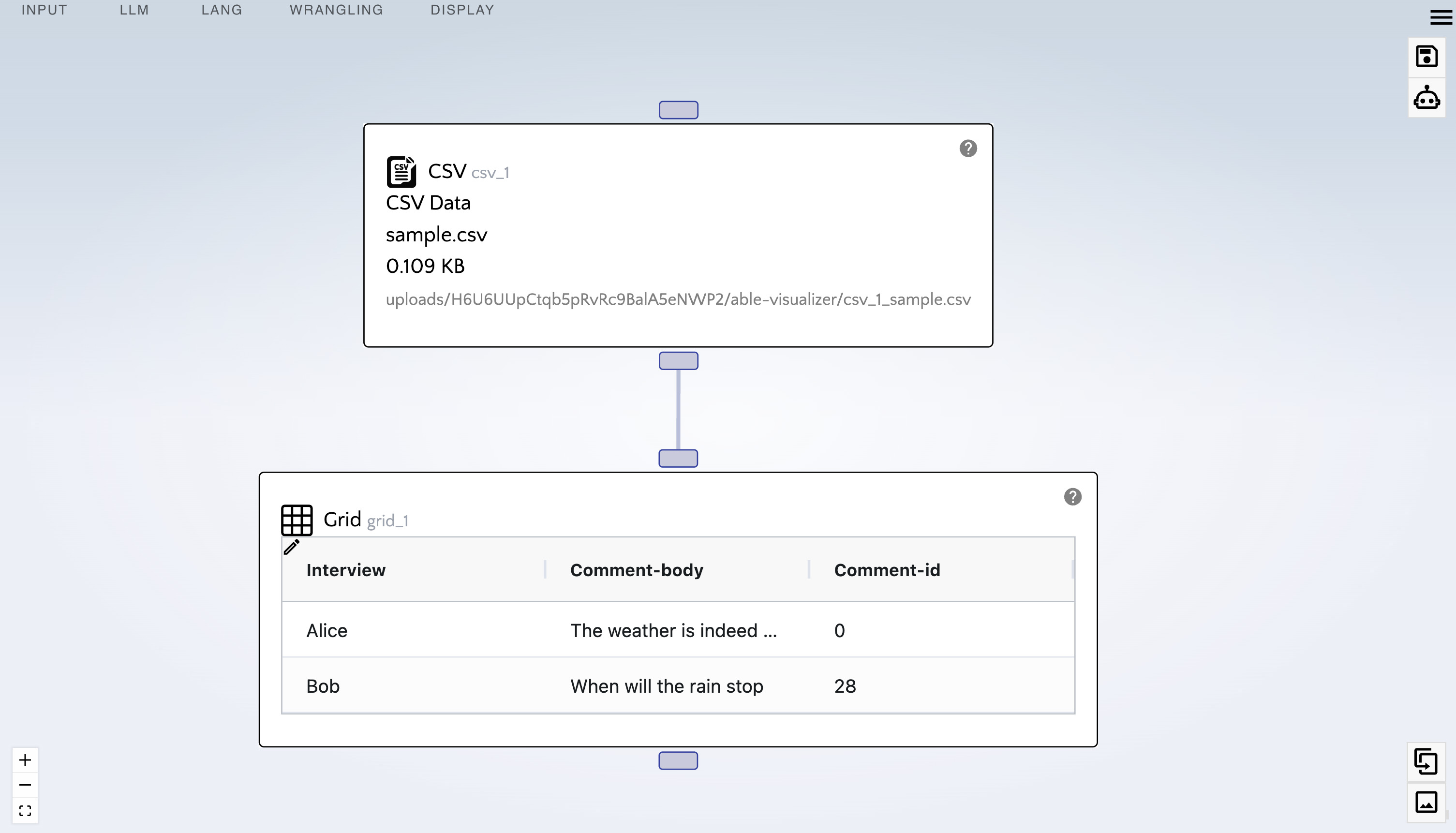 csv grid