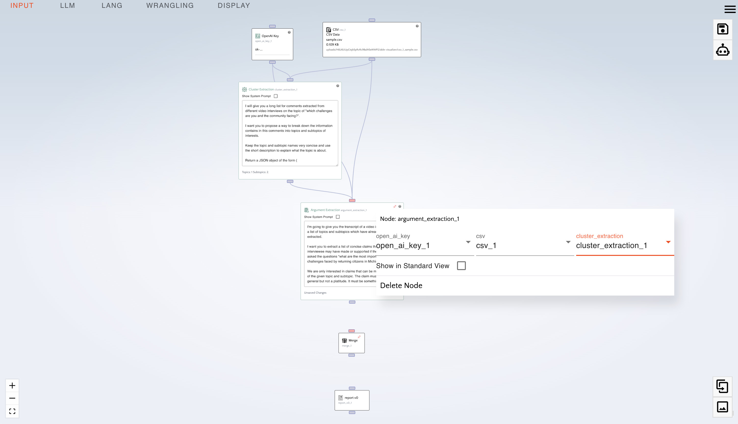 arg extraction connecting